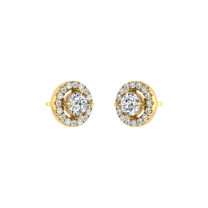 Light Weight Daily Wear Diamond Halo Pendant Set