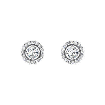 Light Weight Daily Wear Diamond Halo Pendant Set