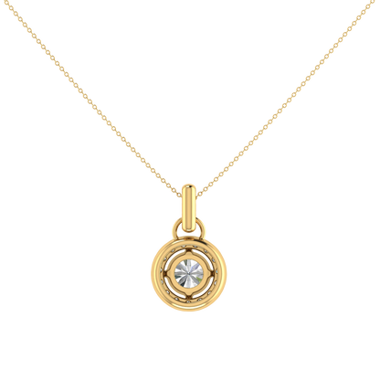 Light Weight Daily Wear Diamond Halo Pendant