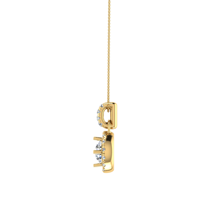 Light Weight Daily Wear Diamond Halo Pendant