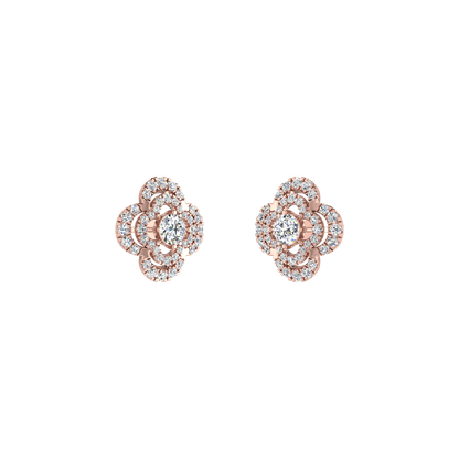 Lilly Petals Round Diamond Pendant Set