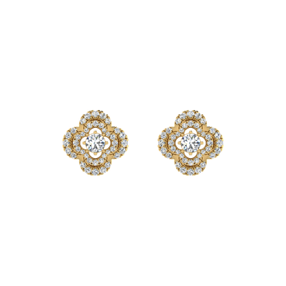Lilly Petals Round Diamond Pendant Set