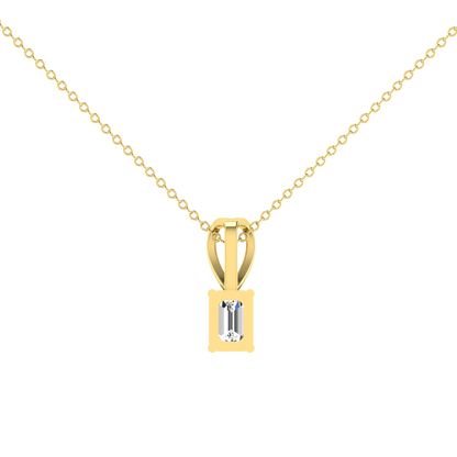Plush Beauty 1 Carat Emerald Cut Solitaire Pendant
