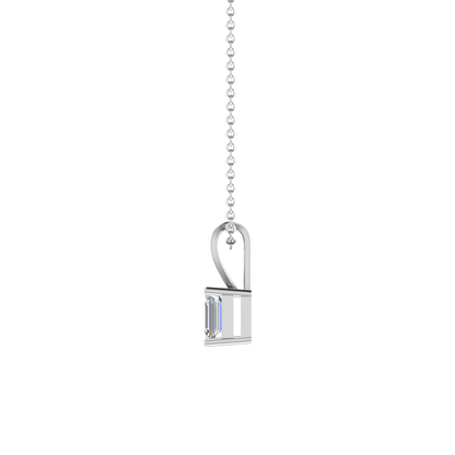 Plush Beauty 1 Carat Emerald Cut Solitaire Pendant