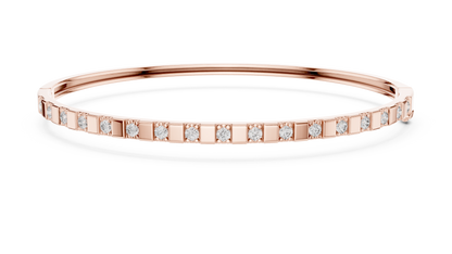 Subtle Gold and Diamond Bangle
