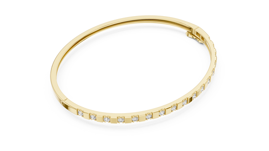 Subtle Gold and Diamond Bangle