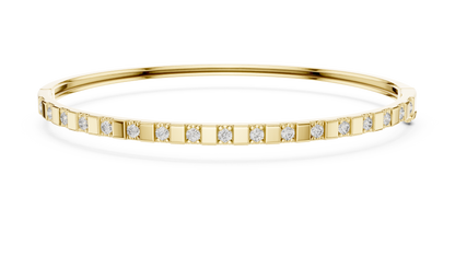 Subtle Gold and Diamond Bangle