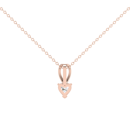 Heart 0.5 Carat Solitaire Pendant Set