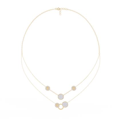 Double Layered Diamond Necklace