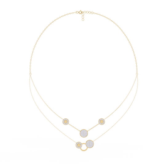 Double Layered Diamond Necklace