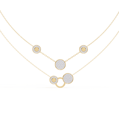 Double Layered Diamond Necklace