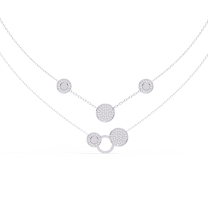 Double Layered Diamond Necklace