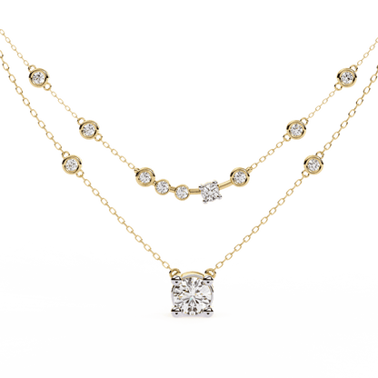 Fashionista Layered Diamond Necklace