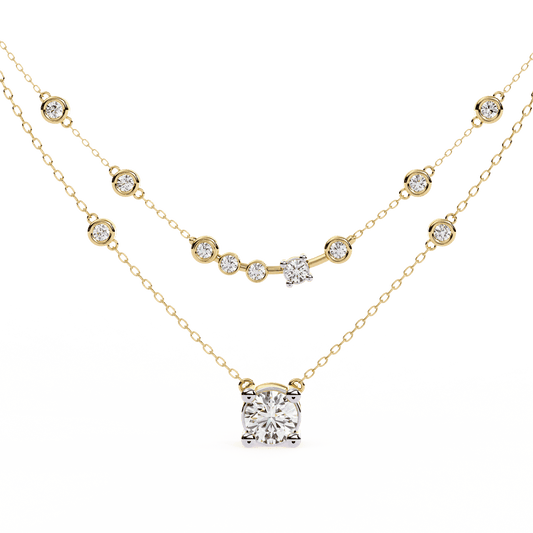 Fashionista Layered Diamond Necklace