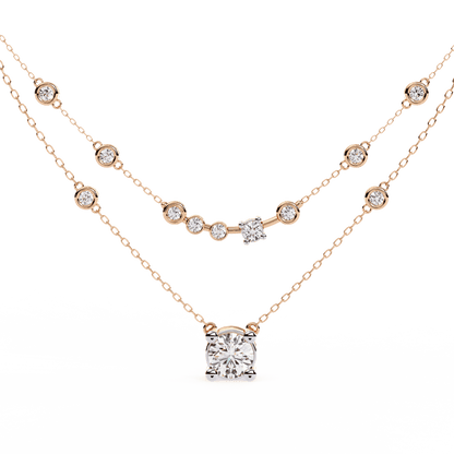 Fashionista Layered Diamond Necklace