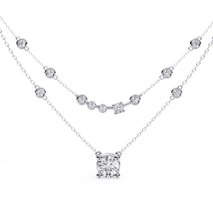 Fashionista Layered Diamond Necklace