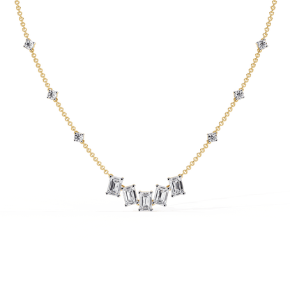 Jam up Baguette Diamond Necklace