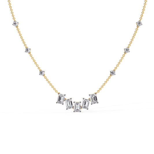 Jam up Baguette Diamond Necklace