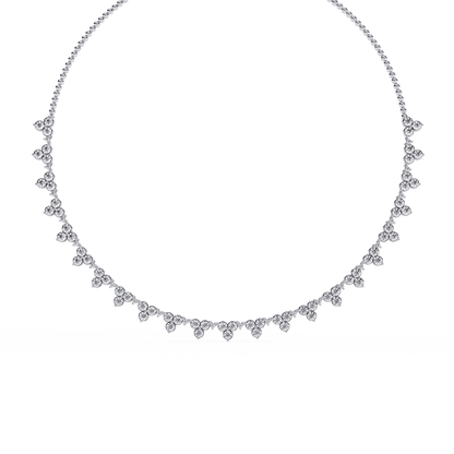 Delicate Floral Diamond Necklace