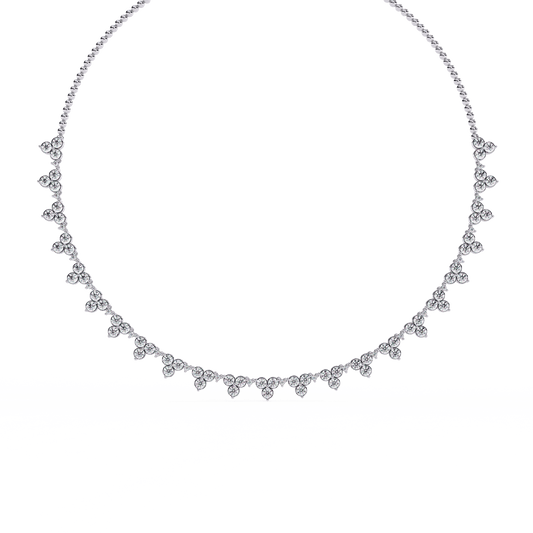 Delicate Floral Diamond Necklace