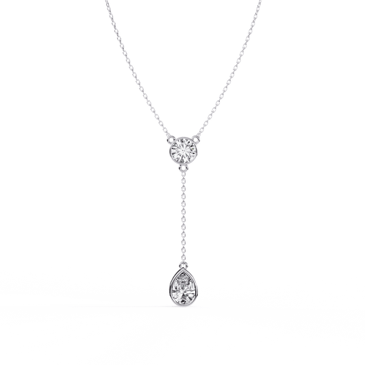 Pretty Dual Diamond Neckalce