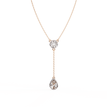 Pretty Dual Diamond Neckalce
