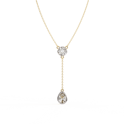 Pretty Dual Diamond Neckalce