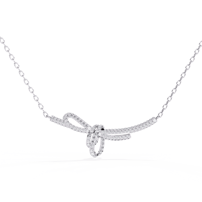 Bow Design Diamond Necklace