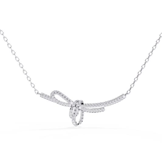 Bow Design Diamond Necklace