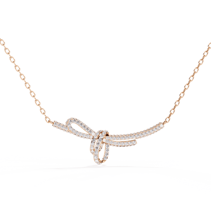 Bow Design Diamond Necklace