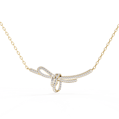Bow Design Diamond Necklace