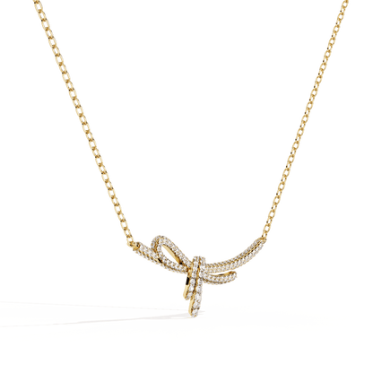 Bow Design Diamond Necklace