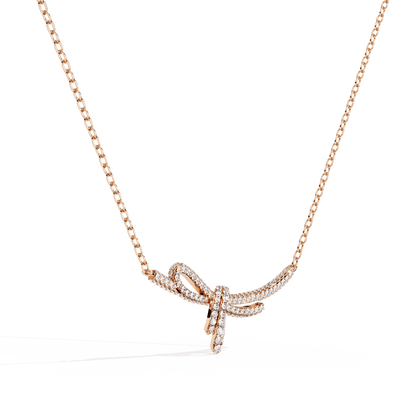 Bow Design Diamond Necklace