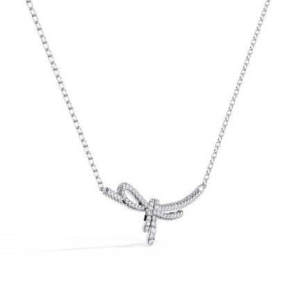 Bow Design Diamond Necklace