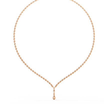 Classy Round Cut Diamond Tennis Necklace