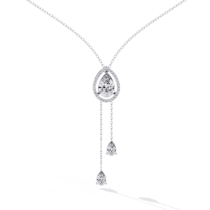 Trio of Pear Diamond Necklace