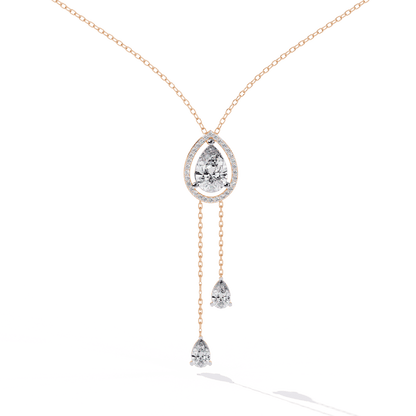 Trio of Pear Diamond Necklace