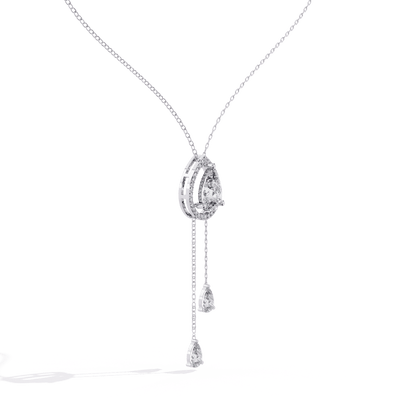 Trio of Pear Diamond Necklace