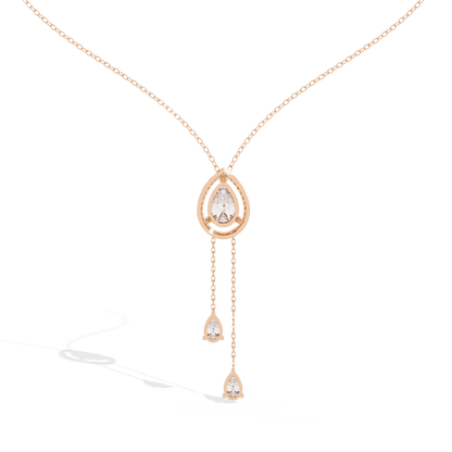 Trio of Pear Diamond Necklace