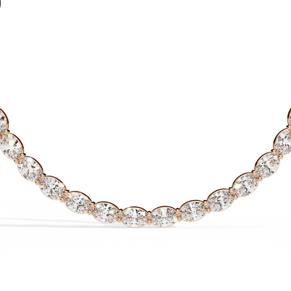 Stunning Oval Diamonds Party Necklace