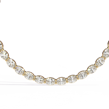 Stunning Oval Diamonds Party Necklace
