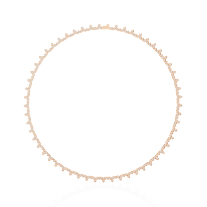 Three Petals floral Diamond Necklace