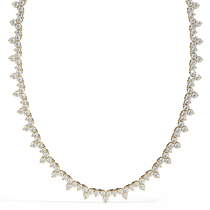 Three Petals floral Diamond Necklace