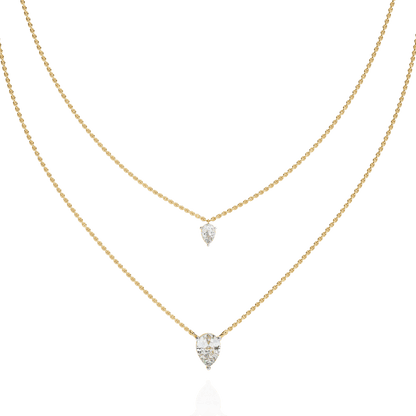 Baby Tear Drops Diamond Necklace