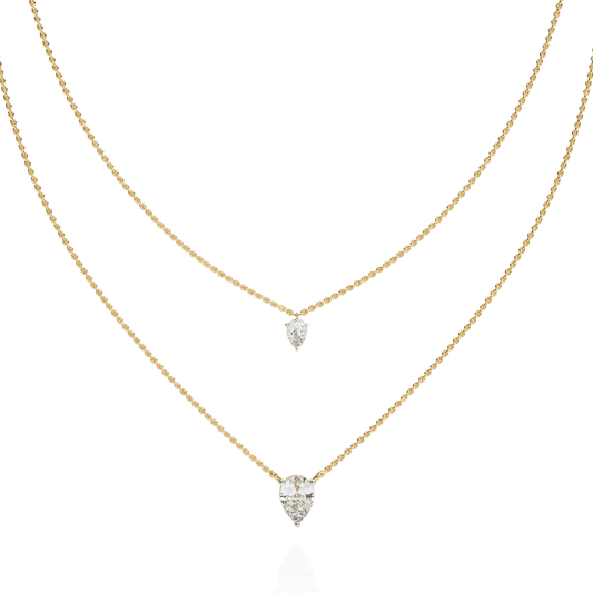 Baby Tear Drops Diamond Necklace