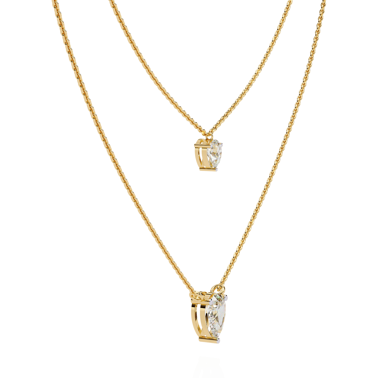 Baby Tear Drops Diamond Necklace