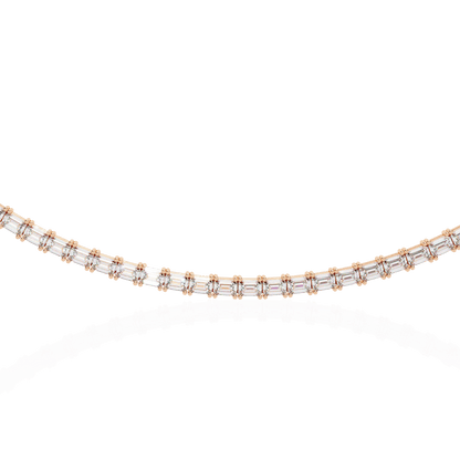 Queens Emerald Cut Diamond Necklace