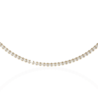 Queens Emerald Cut Diamond Necklace