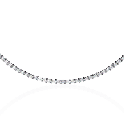 Queens Emerald Cut Diamond Necklace