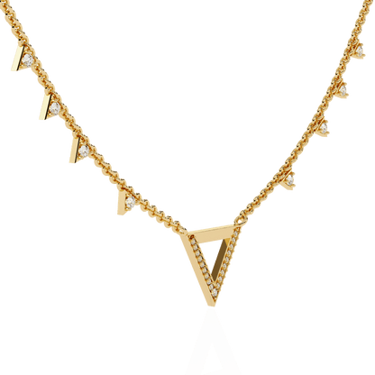 Triangles Triumph Diamond Necklace